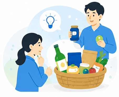 返礼品を企画する事業者のイラスト